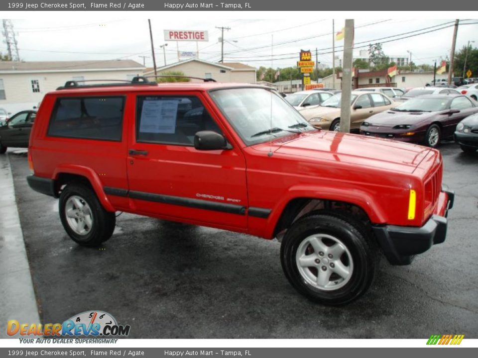 1999 Jeep Cherokee Sport Flame Red / Agate Photo #4