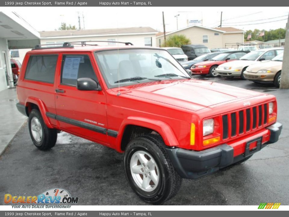 1999 Jeep Cherokee Sport Flame Red / Agate Photo #5