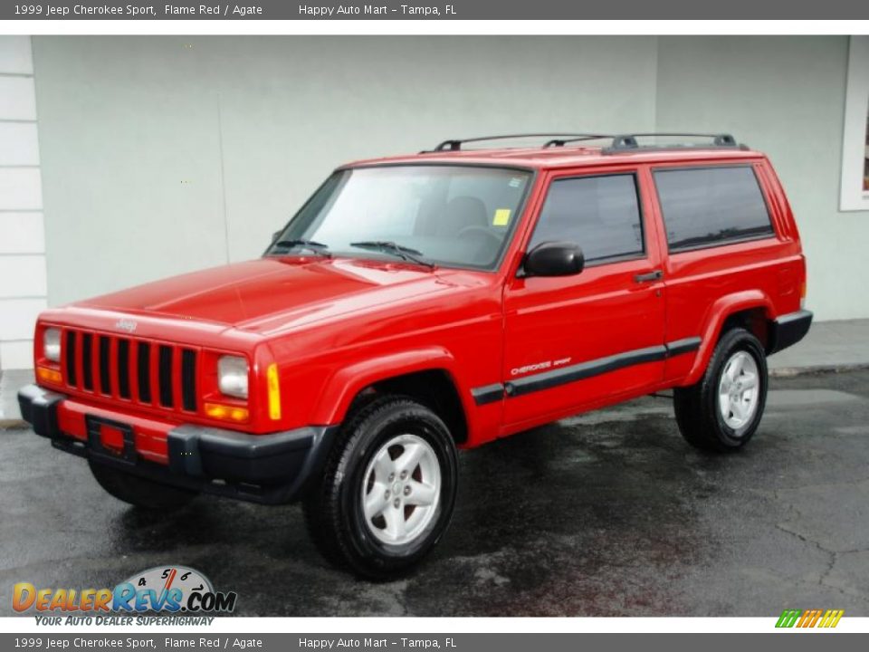 1999 Jeep Cherokee Sport Flame Red / Agate Photo #7