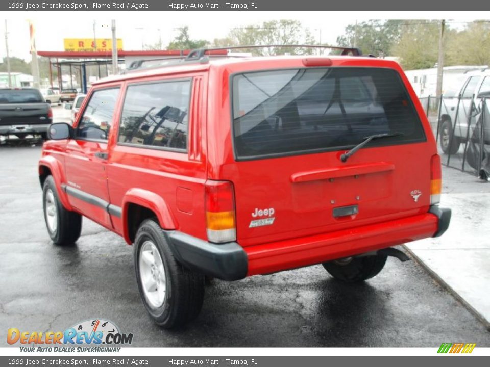 1999 Jeep Cherokee Sport Flame Red / Agate Photo #9