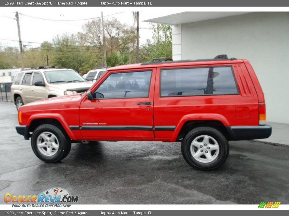 1999 Jeep Cherokee Sport Flame Red / Agate Photo #10