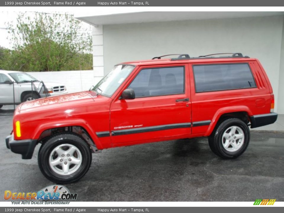 1999 Jeep Cherokee Sport Flame Red / Agate Photo #11