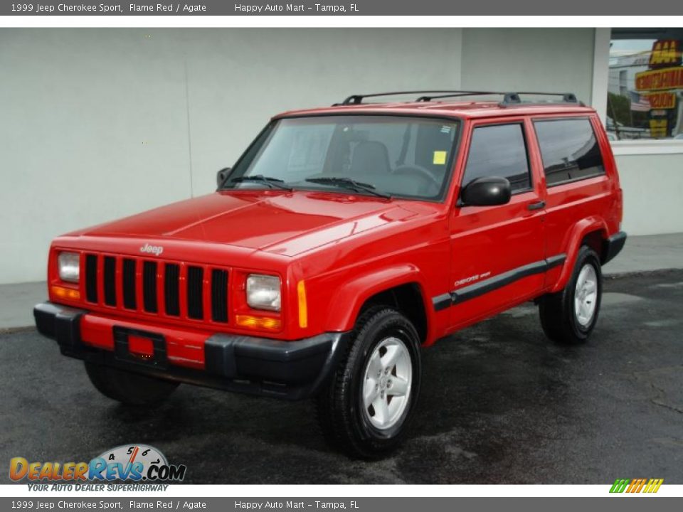 1999 Jeep Cherokee Sport Flame Red / Agate Photo #12