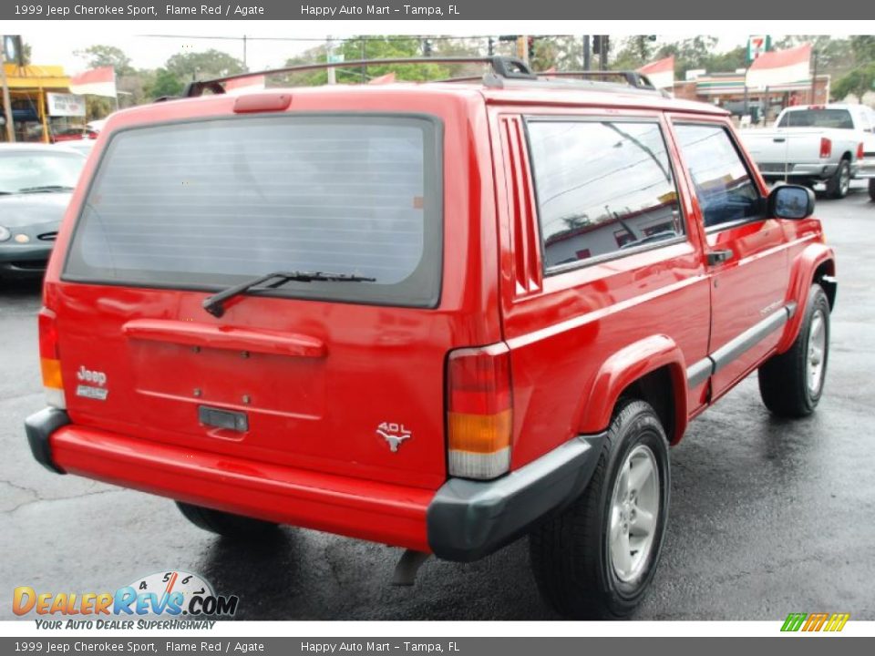 1999 Jeep Cherokee Sport Flame Red / Agate Photo #14