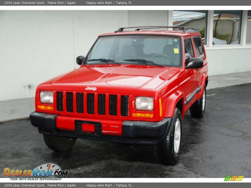 1999 Jeep Cherokee Sport Flame Red / Agate Photo #16