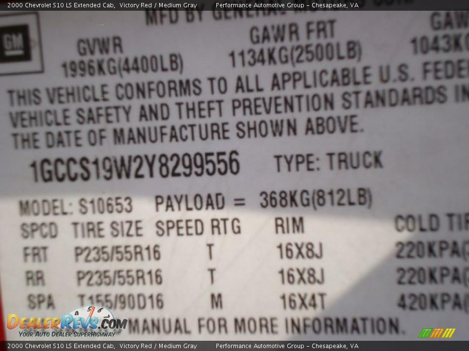 2000 Chevrolet S10 LS Extended Cab Victory Red / Medium Gray Photo #25