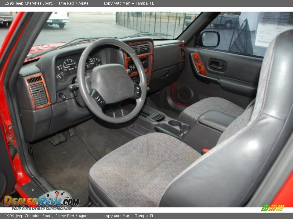 1999 Jeep Cherokee Sport Flame Red / Agate Photo #25