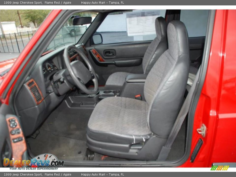 1999 Jeep Cherokee Sport Flame Red / Agate Photo #26
