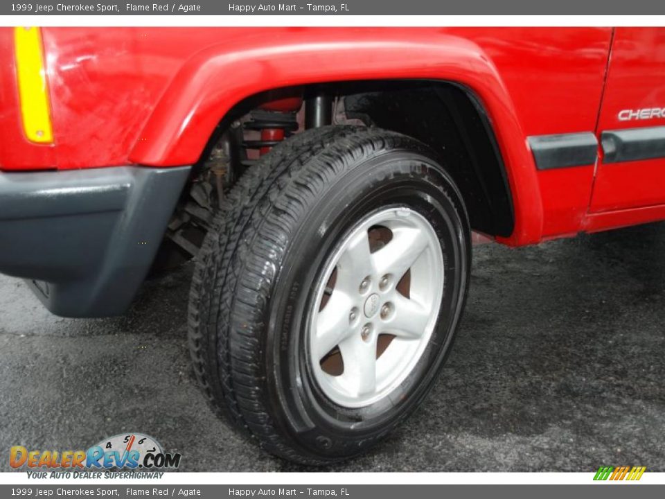 1999 Jeep Cherokee Sport Flame Red / Agate Photo #33