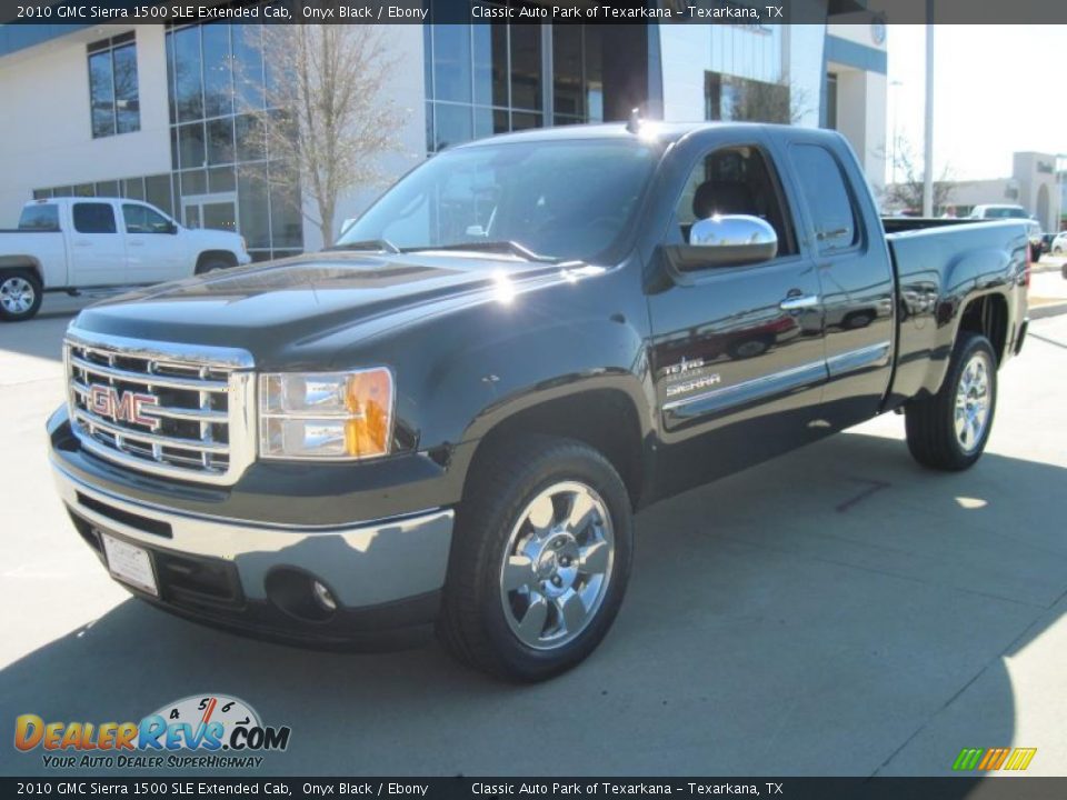 2010 GMC Sierra 1500 SLE Extended Cab Onyx Black / Ebony Photo #1