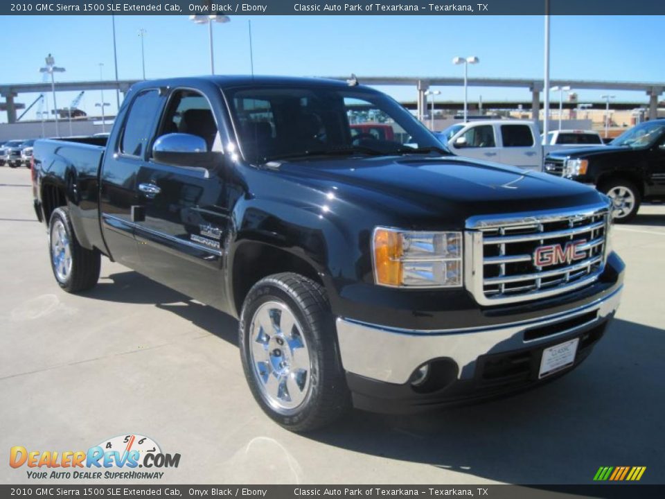 2010 GMC Sierra 1500 SLE Extended Cab Onyx Black / Ebony Photo #2