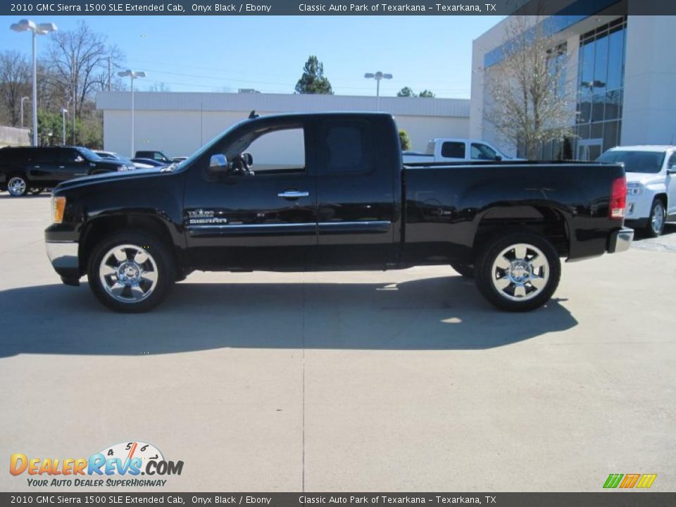 2010 GMC Sierra 1500 SLE Extended Cab Onyx Black / Ebony Photo #3