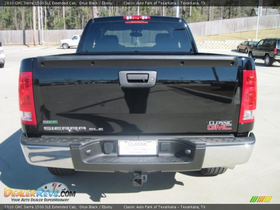 2010 GMC Sierra 1500 SLE Extended Cab Onyx Black / Ebony Photo #6