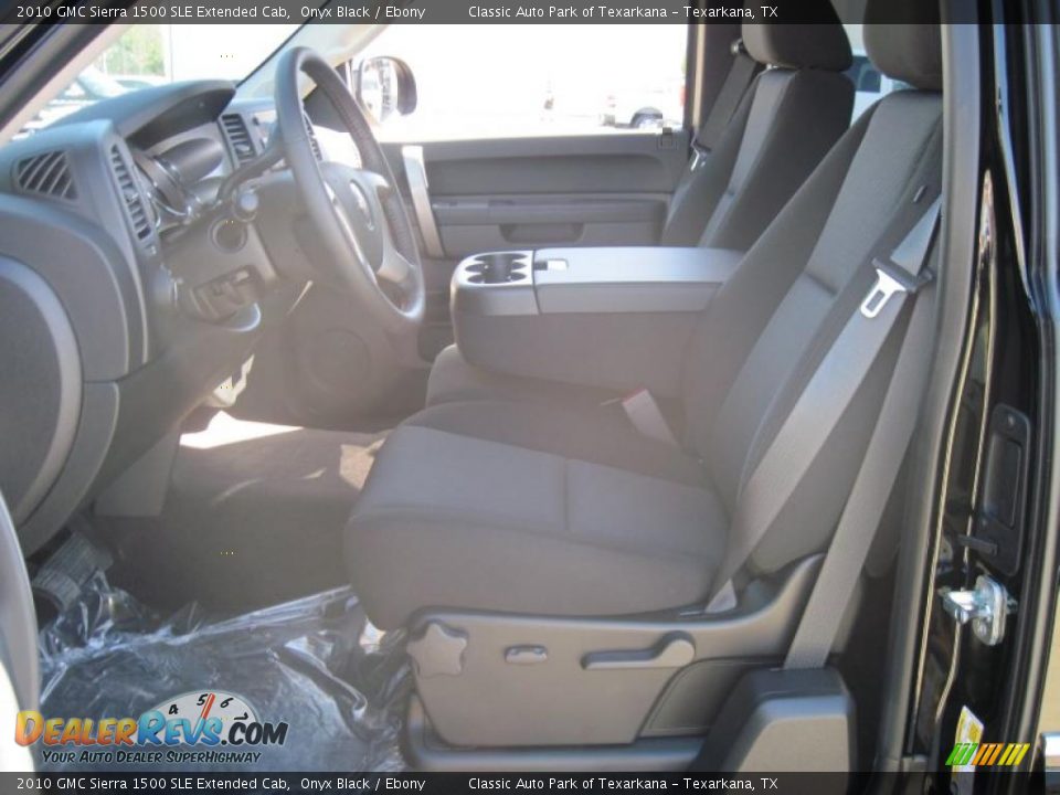 2010 GMC Sierra 1500 SLE Extended Cab Onyx Black / Ebony Photo #7