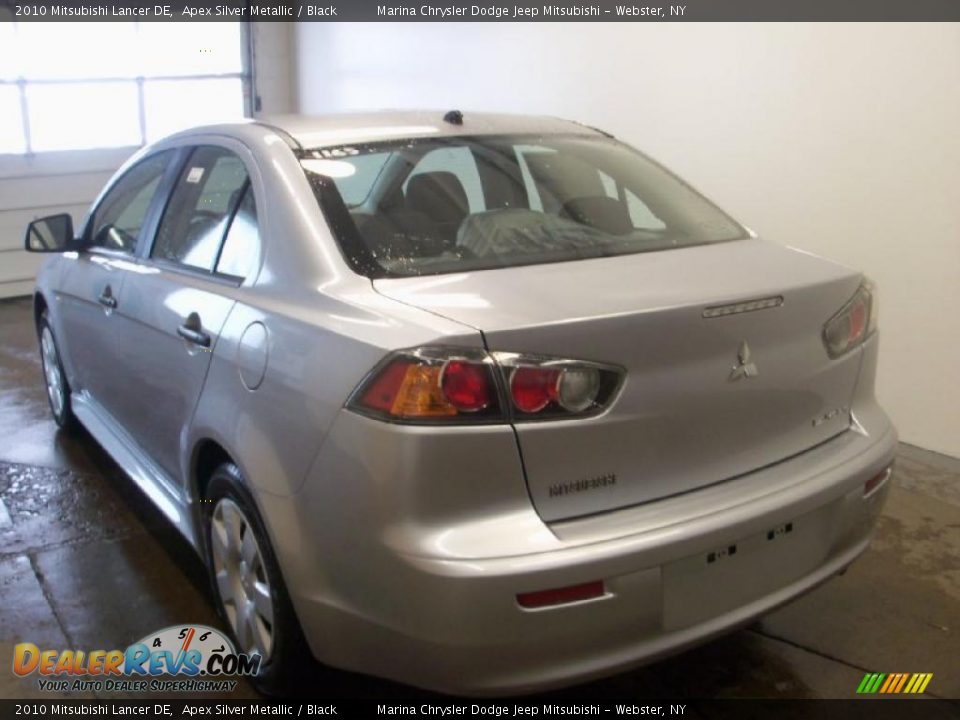 2010 Mitsubishi Lancer DE Apex Silver Metallic / Black Photo #5