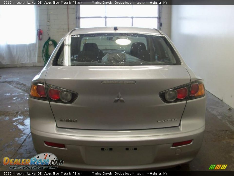2010 Mitsubishi Lancer DE Apex Silver Metallic / Black Photo #6