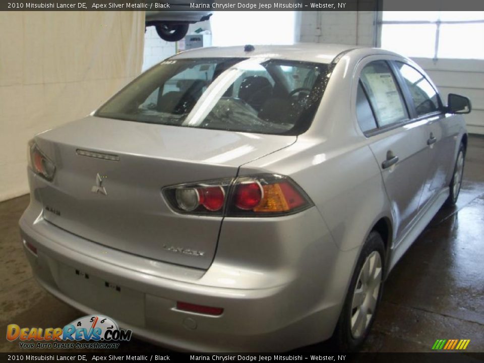 2010 Mitsubishi Lancer DE Apex Silver Metallic / Black Photo #7