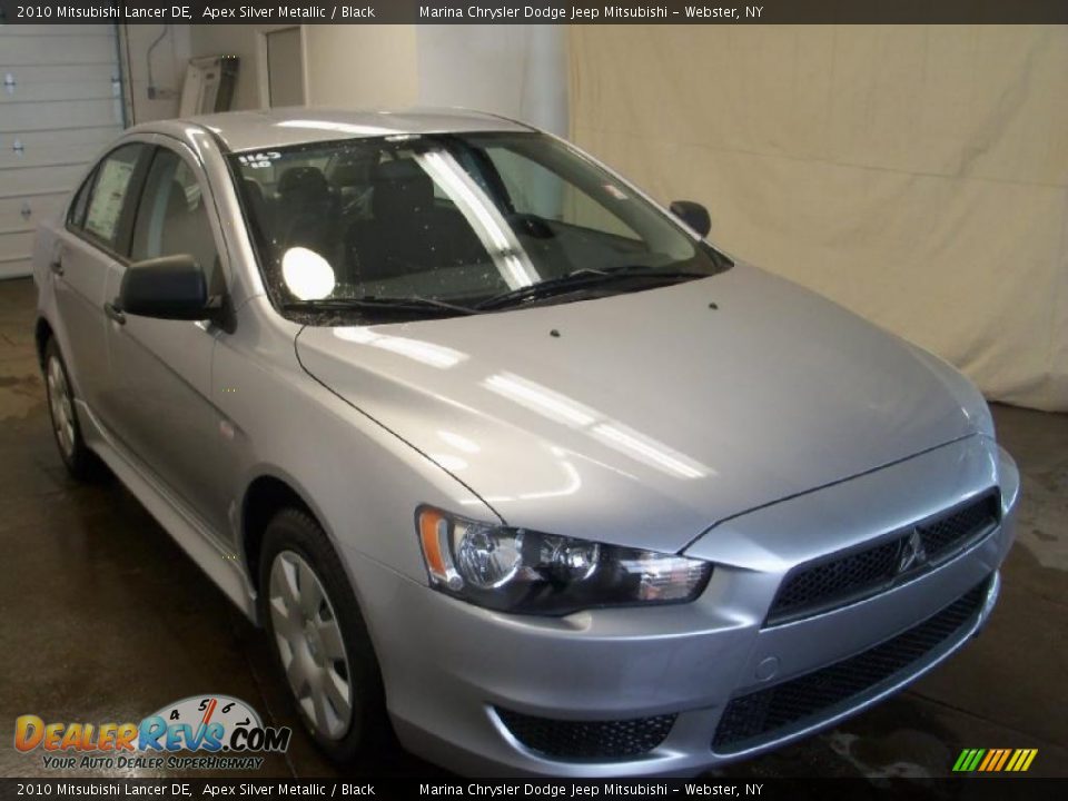 2010 Mitsubishi Lancer DE Apex Silver Metallic / Black Photo #8