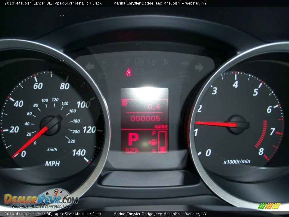 2010 Mitsubishi Lancer DE Apex Silver Metallic / Black Photo #23