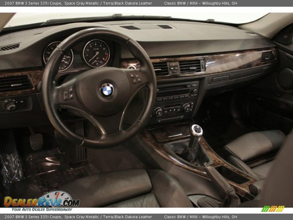 2007 BMW 3 Series 335i Coupe Space Gray Metallic / Terra/Black Dakota Leather Photo #12