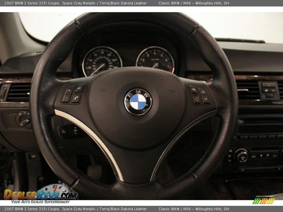2007 BMW 3 Series 335i Coupe Space Gray Metallic / Terra/Black Dakota Leather Photo #13