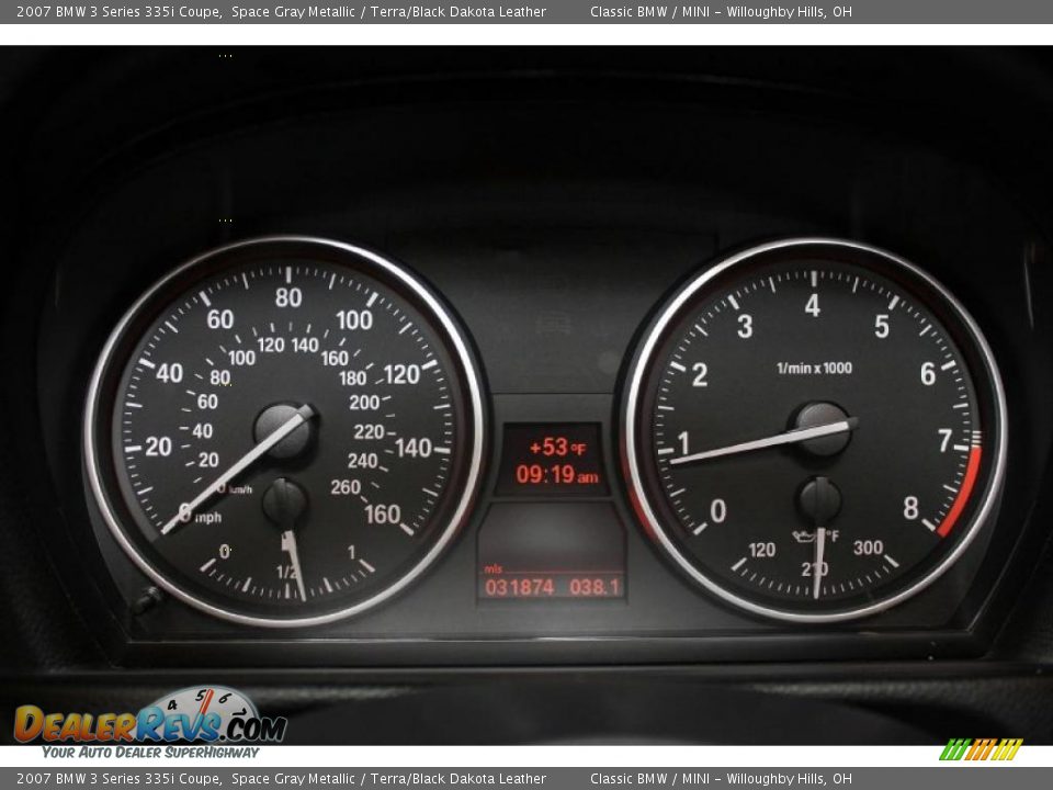 2007 BMW 3 Series 335i Coupe Space Gray Metallic / Terra/Black Dakota Leather Photo #14