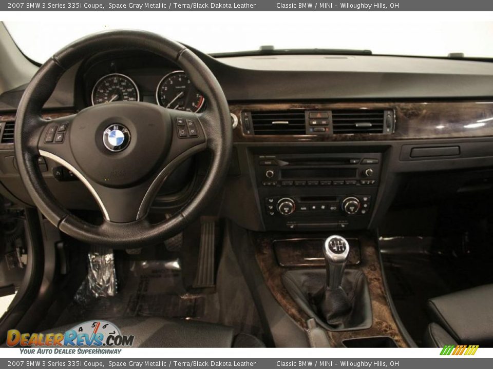 2007 BMW 3 Series 335i Coupe Space Gray Metallic / Terra/Black Dakota Leather Photo #24