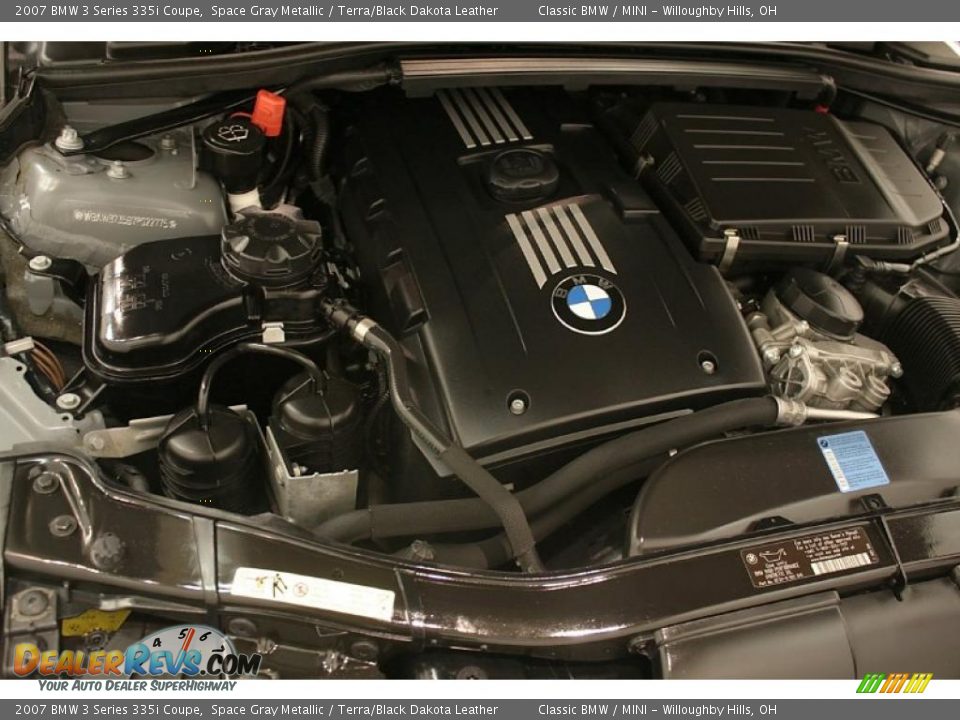 2007 BMW 3 Series 335i Coupe Space Gray Metallic / Terra/Black Dakota Leather Photo #26