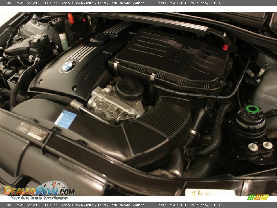 2007 BMW 3 Series 335i Coupe Space Gray Metallic / Terra/Black Dakota Leather Photo #28