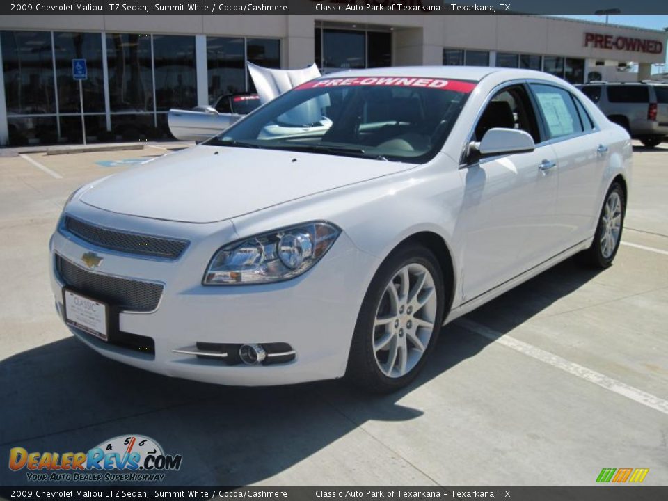 2009 Chevrolet Malibu LTZ Sedan Summit White / Cocoa/Cashmere Photo #1