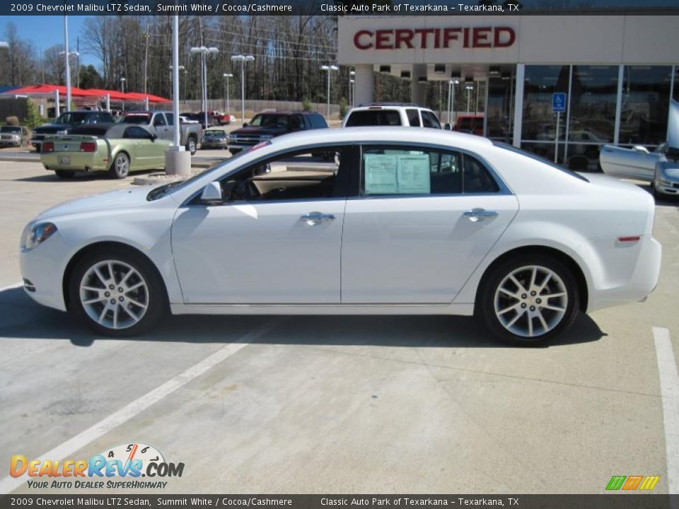 2009 Chevrolet Malibu LTZ Sedan Summit White / Cocoa/Cashmere Photo #3