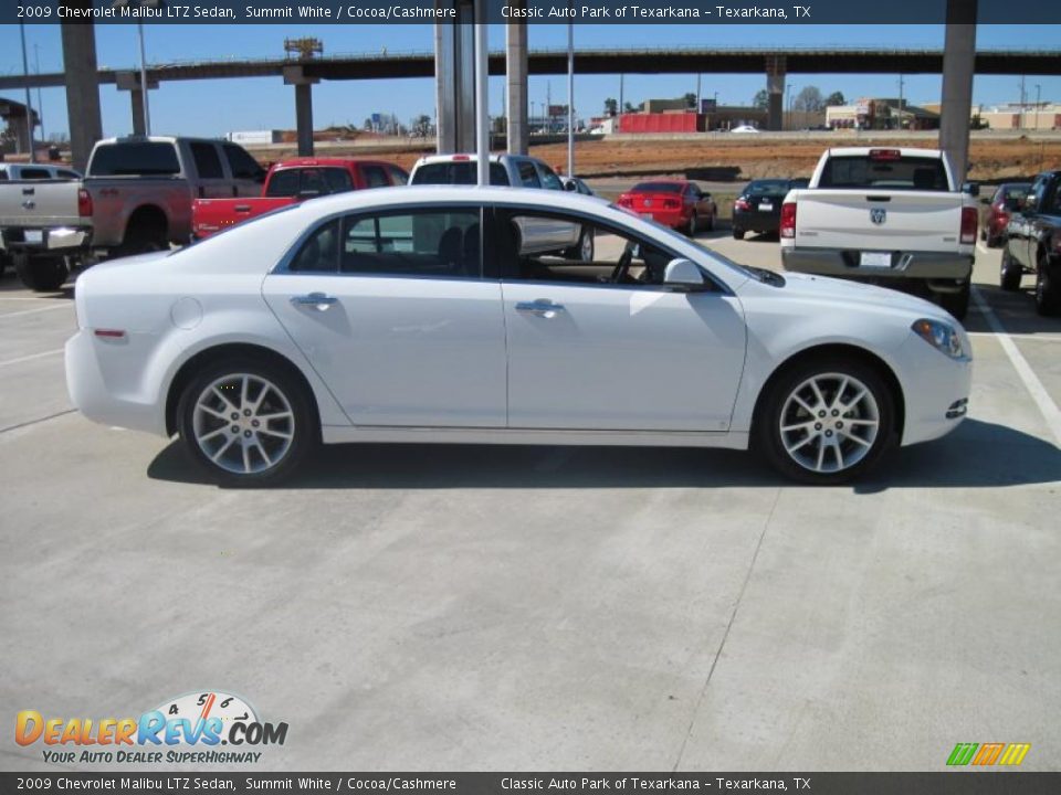 2009 Chevrolet Malibu LTZ Sedan Summit White / Cocoa/Cashmere Photo #4
