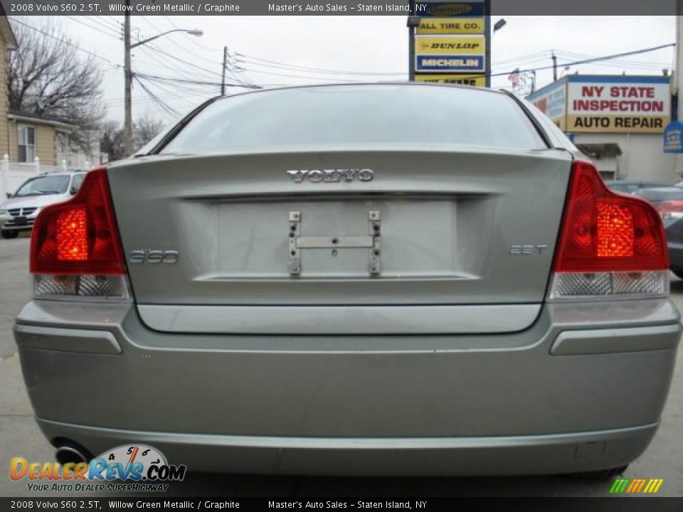 2008 Volvo S60 2.5T Willow Green Metallic / Graphite Photo #10