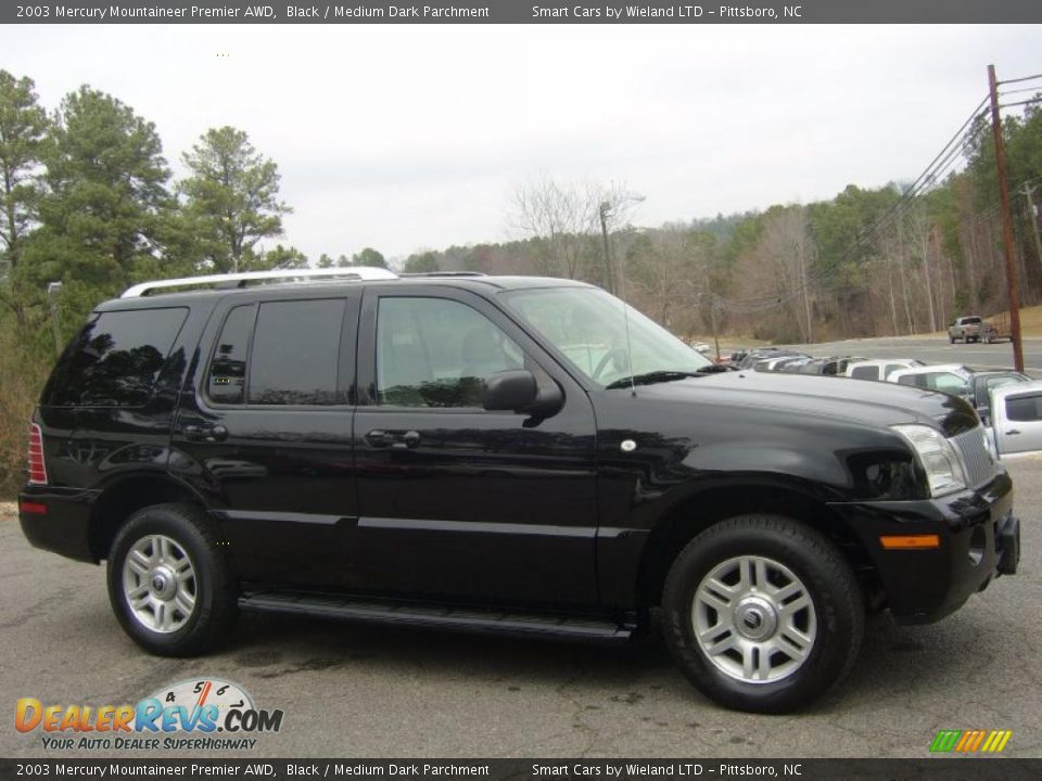 2003 Mercury Mountaineer Premier AWD Black / Medium Dark Parchment Photo #3