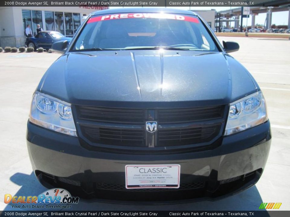 2008 Dodge Avenger SE Brilliant Black Crystal Pearl / Dark Slate Gray/Light Slate Gray Photo #5