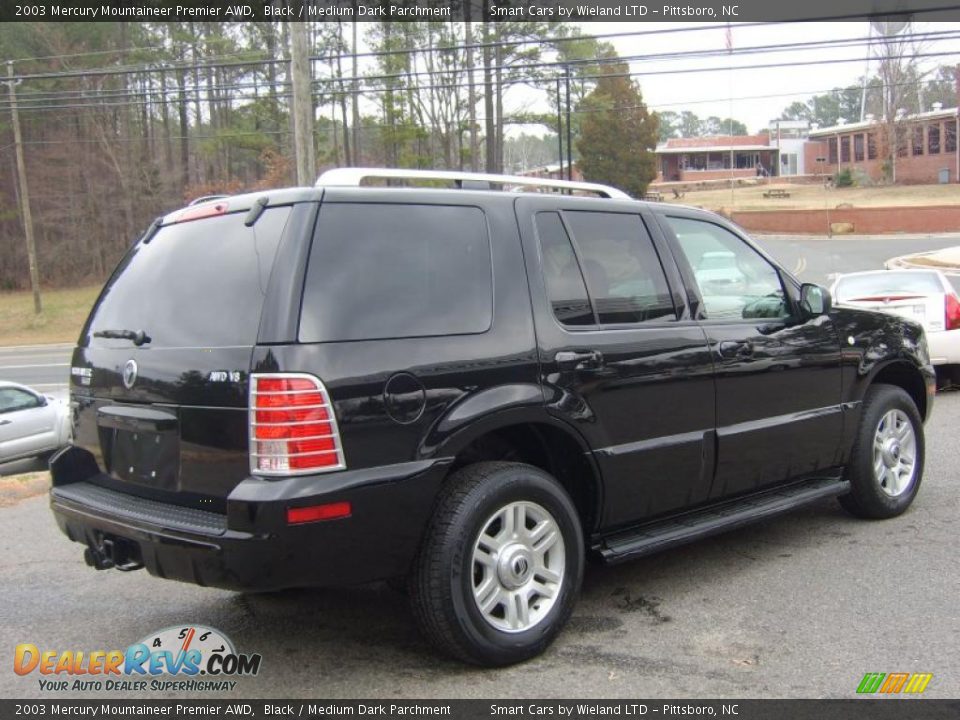 2003 Mercury Mountaineer Premier AWD Black / Medium Dark Parchment Photo #4