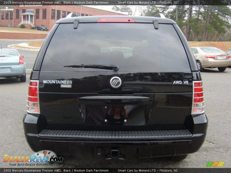 2003 Mercury Mountaineer Premier AWD Black / Medium Dark Parchment Photo #5