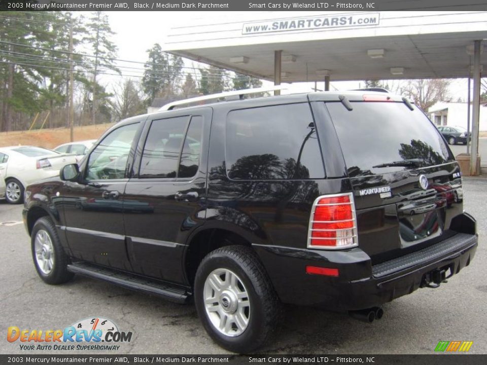 2003 Mercury Mountaineer Premier AWD Black / Medium Dark Parchment Photo #6