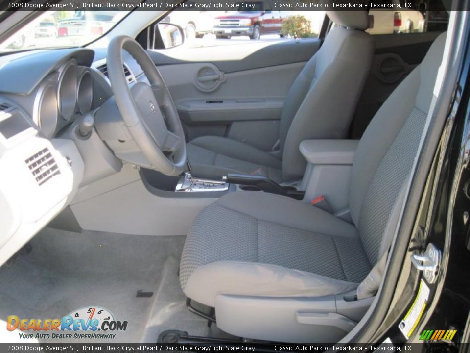 2008 Dodge Avenger SE Brilliant Black Crystal Pearl / Dark Slate Gray/Light Slate Gray Photo #9