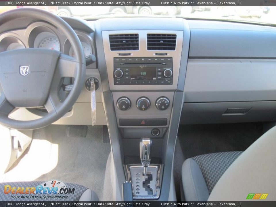 2008 Dodge Avenger SE Brilliant Black Crystal Pearl / Dark Slate Gray/Light Slate Gray Photo #11