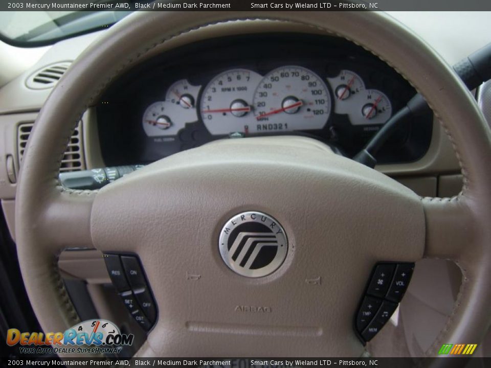 2003 Mercury Mountaineer Premier AWD Black / Medium Dark Parchment Photo #14
