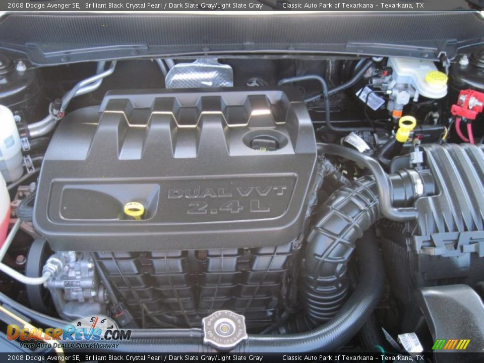 2008 Dodge Avenger SE Brilliant Black Crystal Pearl / Dark Slate Gray/Light Slate Gray Photo #14