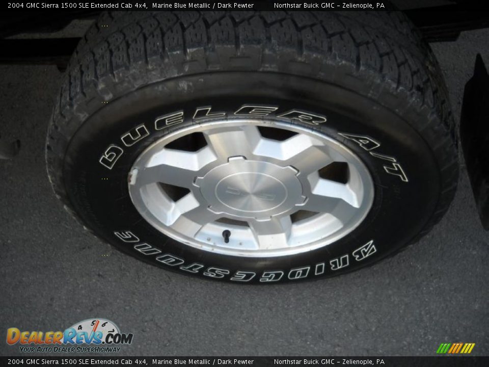 2004 GMC Sierra 1500 SLE Extended Cab 4x4 Marine Blue Metallic / Dark Pewter Photo #5