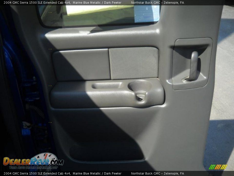 2004 GMC Sierra 1500 SLE Extended Cab 4x4 Marine Blue Metallic / Dark Pewter Photo #10