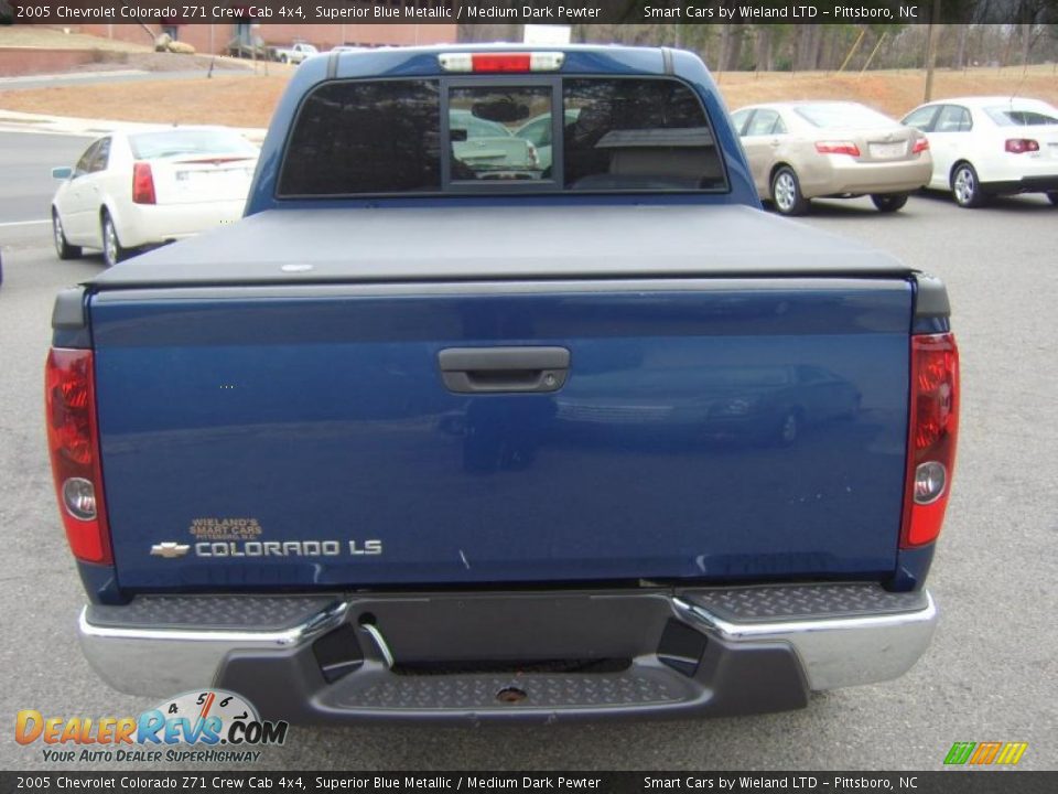 2005 Chevrolet Colorado Z71 Crew Cab 4x4 Superior Blue Metallic / Medium Dark Pewter Photo #5