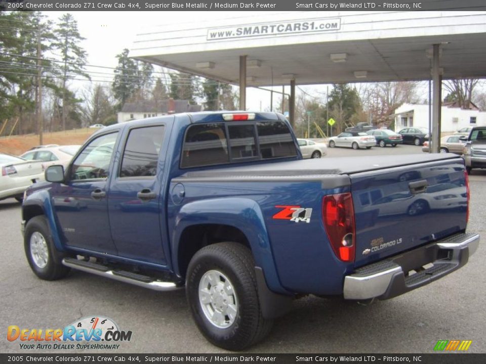 2005 Chevrolet Colorado Z71 Crew Cab 4x4 Superior Blue Metallic / Medium Dark Pewter Photo #6