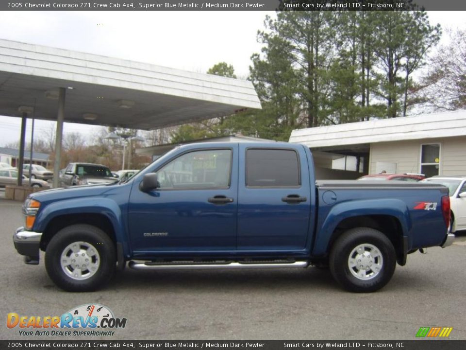 2005 Chevrolet Colorado Z71 Crew Cab 4x4 Superior Blue Metallic / Medium Dark Pewter Photo #7
