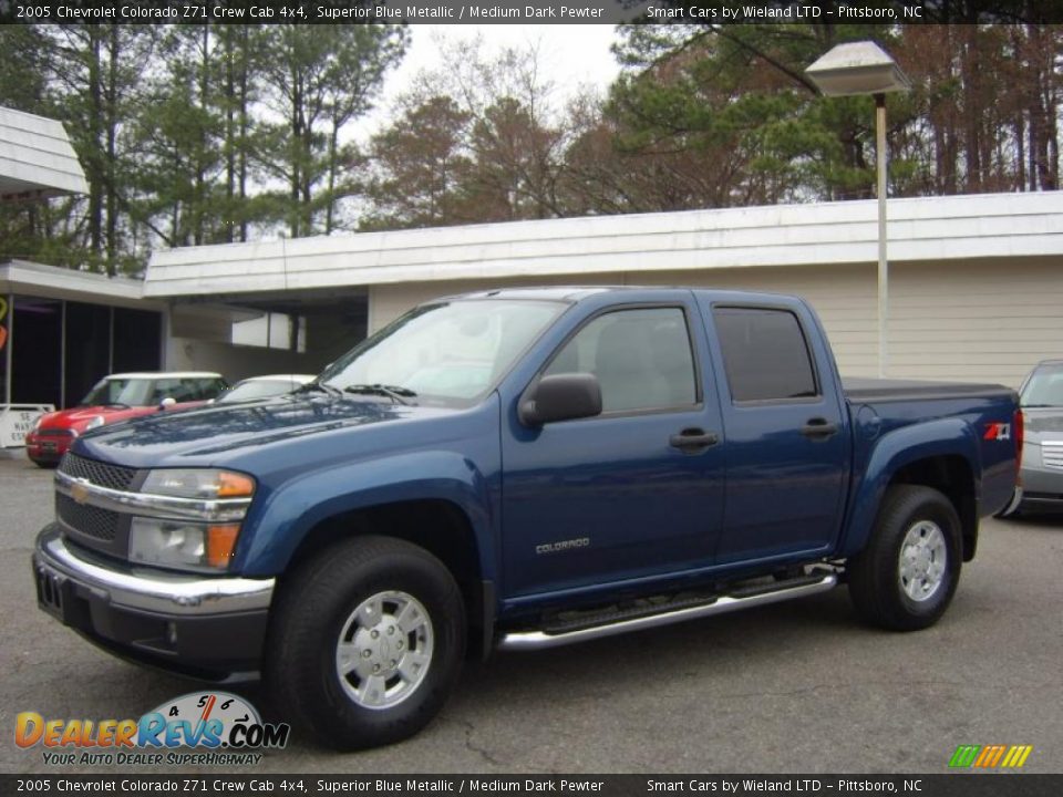2005 Chevrolet Colorado Z71 Crew Cab 4x4 Superior Blue Metallic / Medium Dark Pewter Photo #8