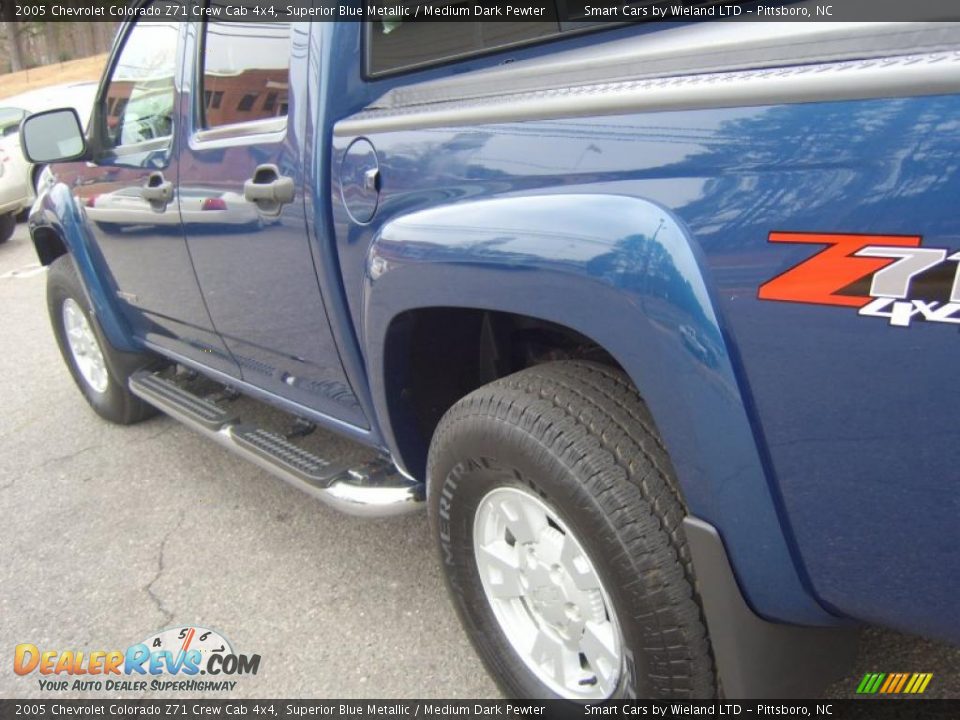 2005 Chevrolet Colorado Z71 Crew Cab 4x4 Superior Blue Metallic / Medium Dark Pewter Photo #9