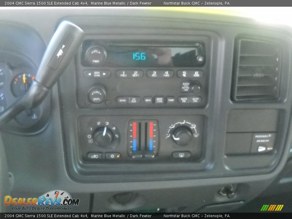 2004 GMC Sierra 1500 SLE Extended Cab 4x4 Marine Blue Metallic / Dark Pewter Photo #18